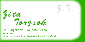 zita torzsok business card